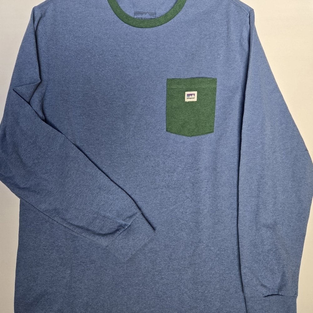 PATAGONIA(New) Blue T Shirt.Size Men's M, Women's L - Picture 9 of 9